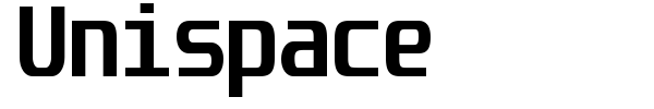 Unispace font preview